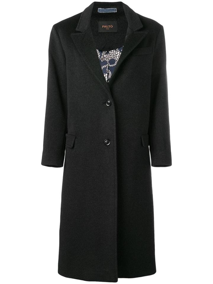 Paltò Midi Buttoned Coat - Grey