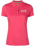 Ea7 Emporio Armani Logo Print Polo Shirt - Pink