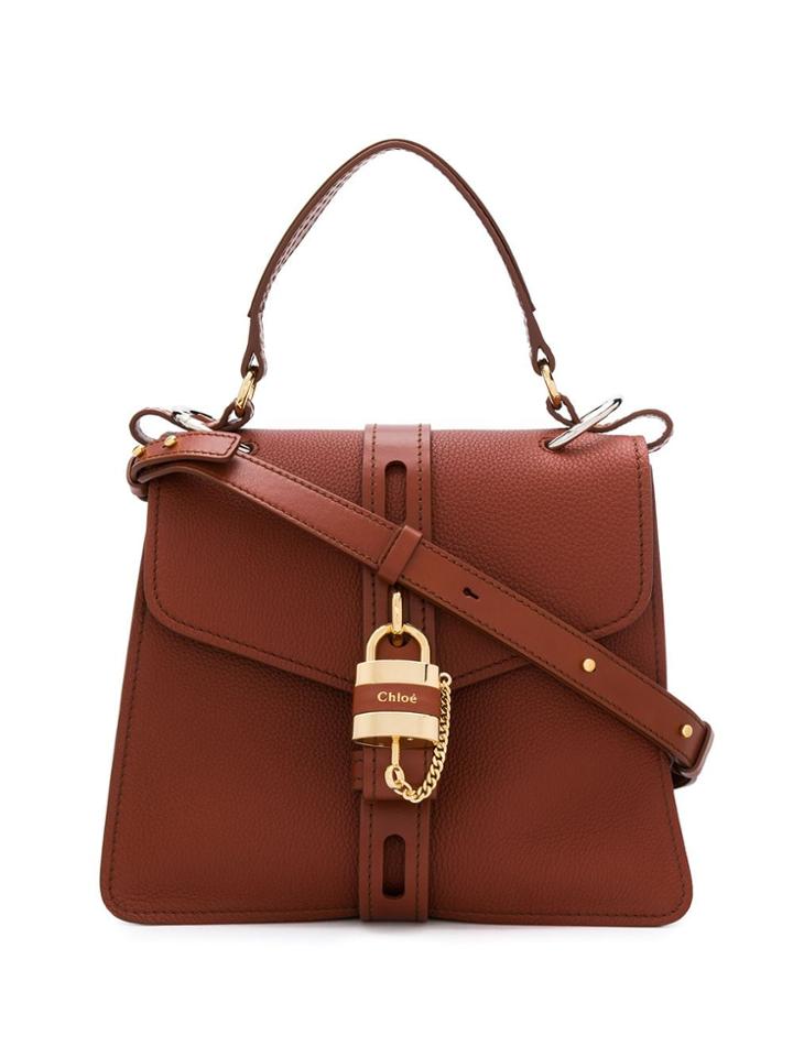 Chloé .padlock Detail Tote Bag - Brown