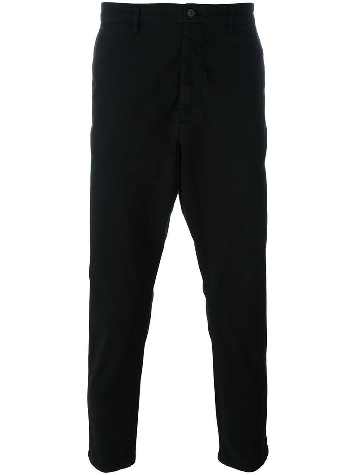 Hope 'kris' Tapered Trousers, Men's, Size: 48, Black, Cotton/spandex/elastane