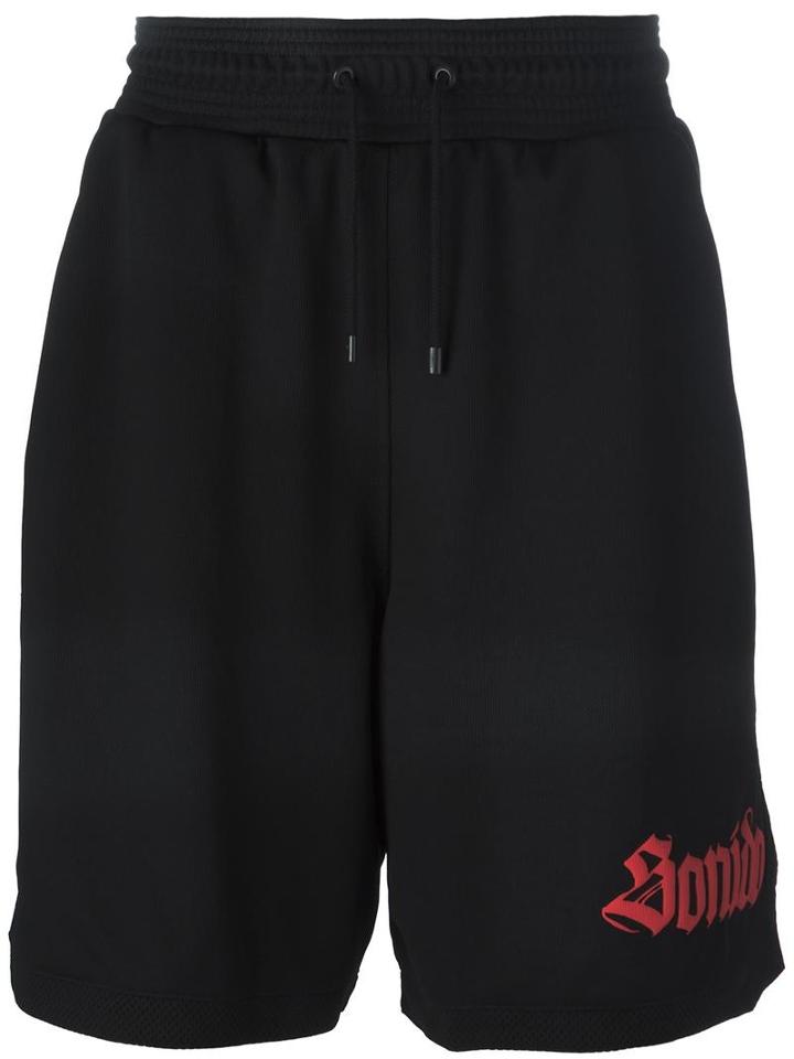 Marcelo Burlon County Of Milan 'santos' Track Shorts, Men's, Size: Xl, Black, Polyamide/polyester