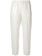 Peserico Striped Straight-leg Trousers - Neutrals