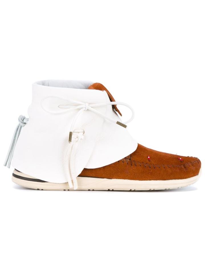 Visvim Beaded Leather & Suede Moccasins