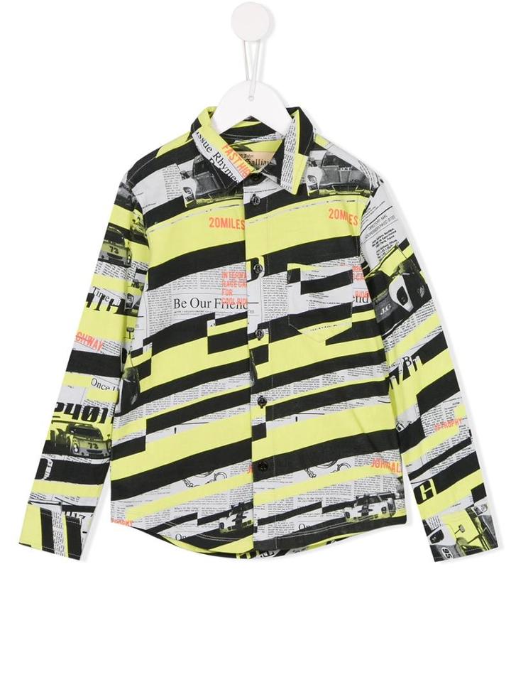 John Galliano Kids Diagonal Stripe Shirt, Boy's, Size: 12 Yrs