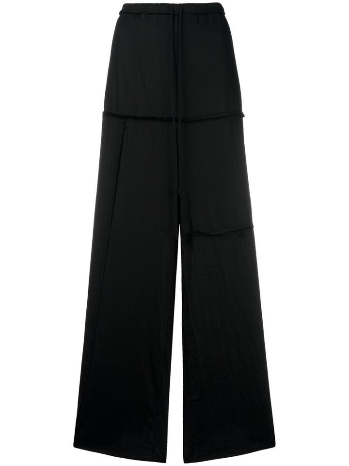 Lost & Found Rooms Exposed Seam Palazzo Pants, Women's, Size: Small, Black, Cotton