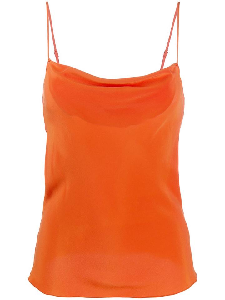 Unconditional Cowl Neck Top - Orange
