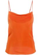 Unconditional Cowl Neck Top - Orange