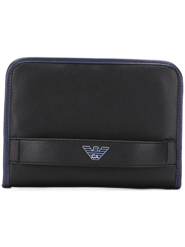 Emporio Armani Zip Around Clutch Bag - Black