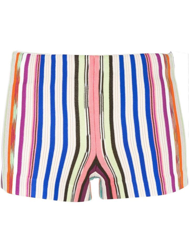 Missoni Striped Knit Shorts, Women's, Size: 40, Viscose/polyester