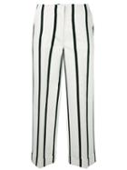 Twin-set Striped Cropped Trousers, Women's, Size: 38, Nude/neutrals, Cotton/polyester/viscose
