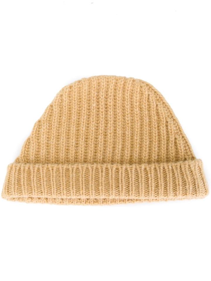 Marni Knitted Beanie, Men's, Nude/neutrals, Virgin Wool