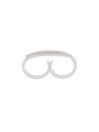 Shaun Leane 'white Feather' Crossover Diamond Double Finger Ring