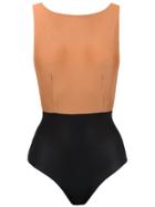 Haight Bicolour Cava Swimsuit - Brown