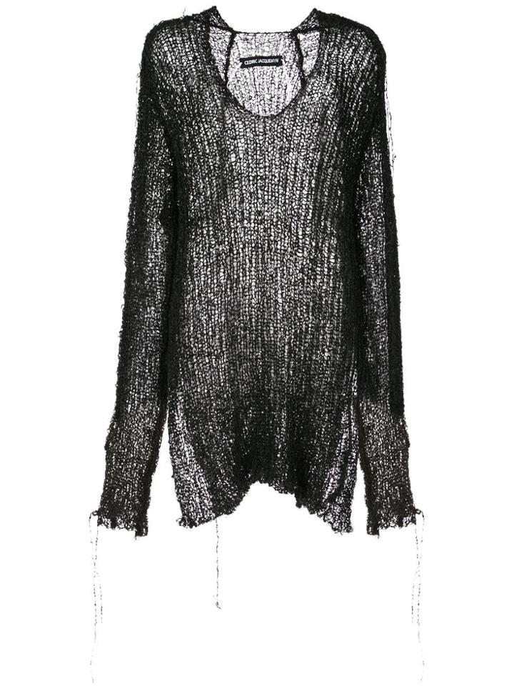 Cedric Jacquemyn Shredded Jumper - Black