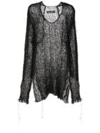 Cedric Jacquemyn Shredded Jumper - Black