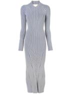 Dion Lee Striped Knitted Dress - Blue