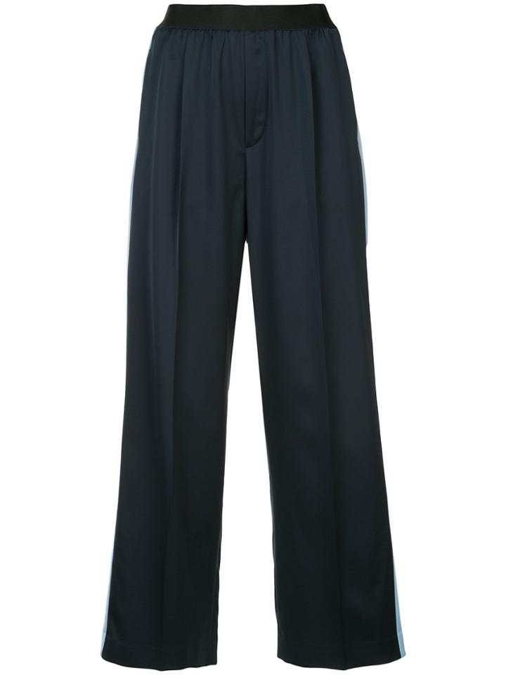 Astraet Side Stripe Cropped Pants - Blue