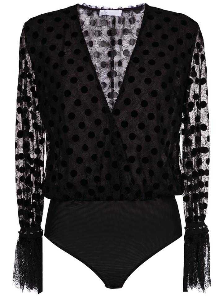 Nk Polka Dot Tulle Body - Black