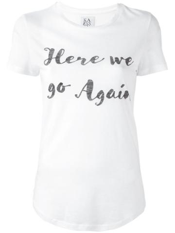Zoe Karssen Here We Go Again T-shirt, Women's, Size: Large, White, Cotton/modal