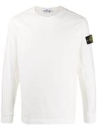 Stone Island Arm Logo Patch Sweatshirt - White