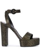 Casadei 130mm Open Toe Sandals - Black