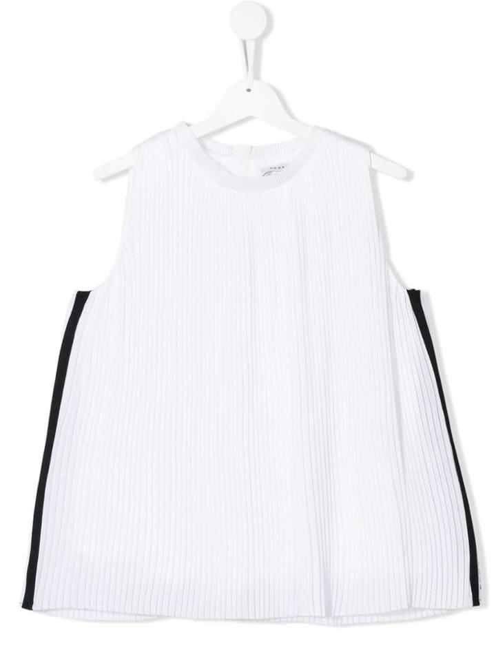 Dkny Kids Teen Pleated Top - White