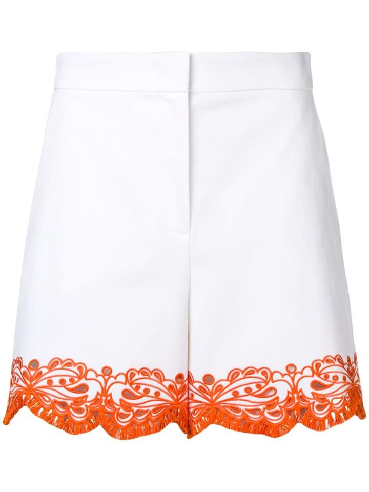 Emilio Pucci Embroidered Shorts - White