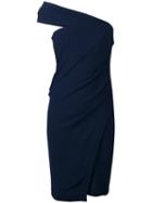 Dsquared2 - One-shoulder Gathered Dress - Women - Nylon/spandex/elastane/viscose - M, Women's, Blue, Nylon/spandex/elastane/viscose