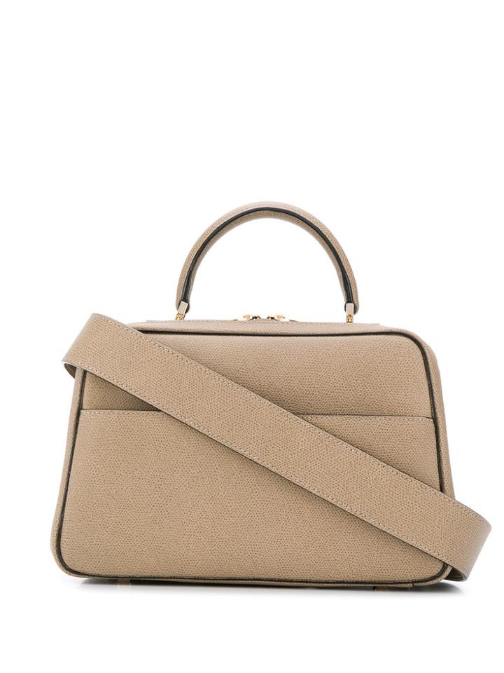 Valextra Serie S Zipped Tote Bag - Brown
