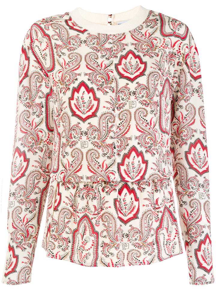 Paco Rabanne Paisley Print Top - Nude & Neutrals