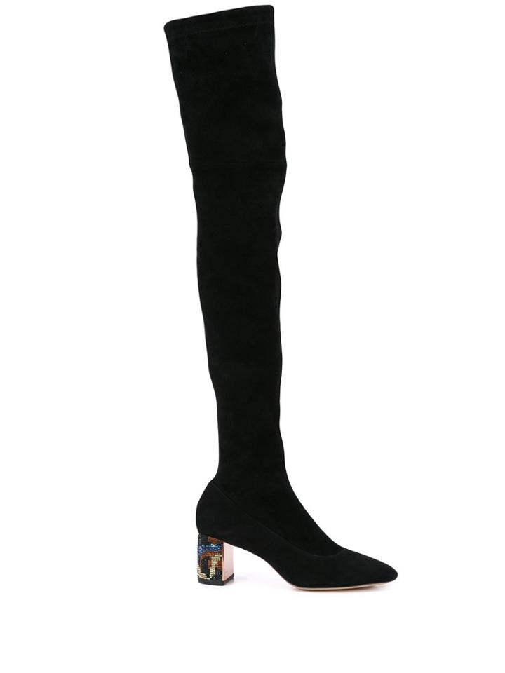 Sophia Webster Thigh-high Heel Boots - Black