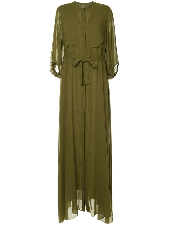 Maison Rabih Kayrouz Tie Waist Maxi Dress - Green