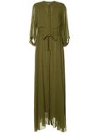 Maison Rabih Kayrouz Tie Waist Maxi Dress - Green