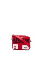 Msgm Logo Crossbody Bag - Red