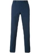 Pt01 - Slim Chinos - Men - Cotton/spandex/elastane - 48, Blue, Cotton/spandex/elastane