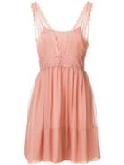 Alberta Ferretti Lace Trim Sundress - Pink & Purple
