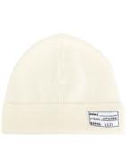 Lc23 Name Badge Knitted Hat - White