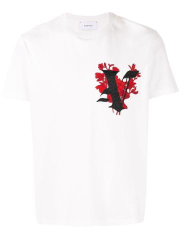 Ports V Embroidered V T-shirt - White