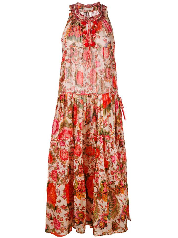Anjuna - Floral Print Dress - Women - Cotton - Xs, Red, Cotton