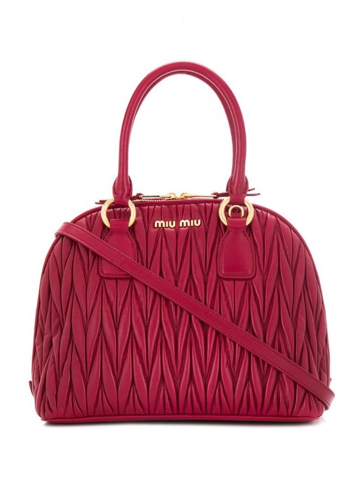 Miu Miu Matelassé Top-handle Bag - Pink