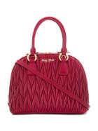 Miu Miu Matelassé Top-handle Bag - Pink