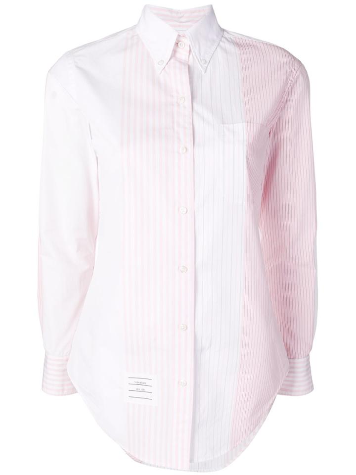 Thom Browne Fun-mix Stripe Poplin Shirt - White