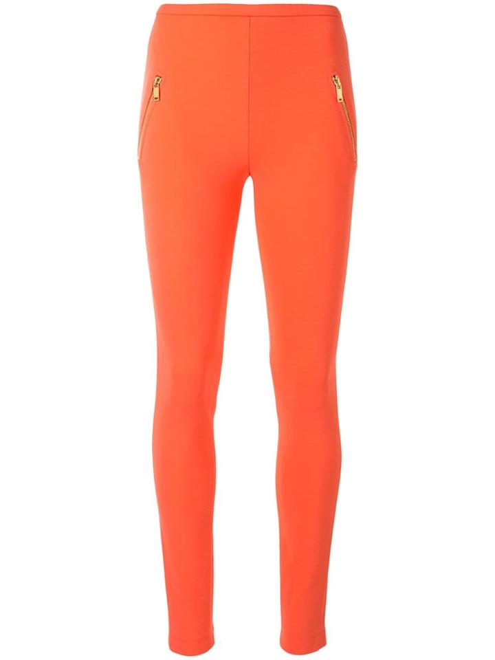 Emilio Pucci Zipped Pocket Leggings - Orange