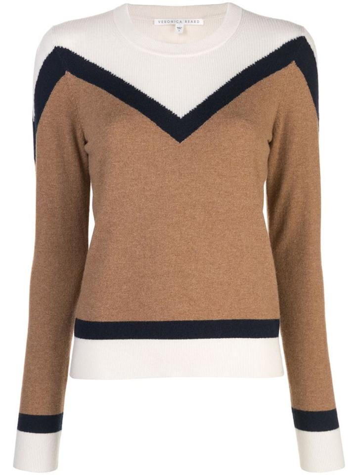 Veronica Beard Colour Block Knitted Jumper - Brown