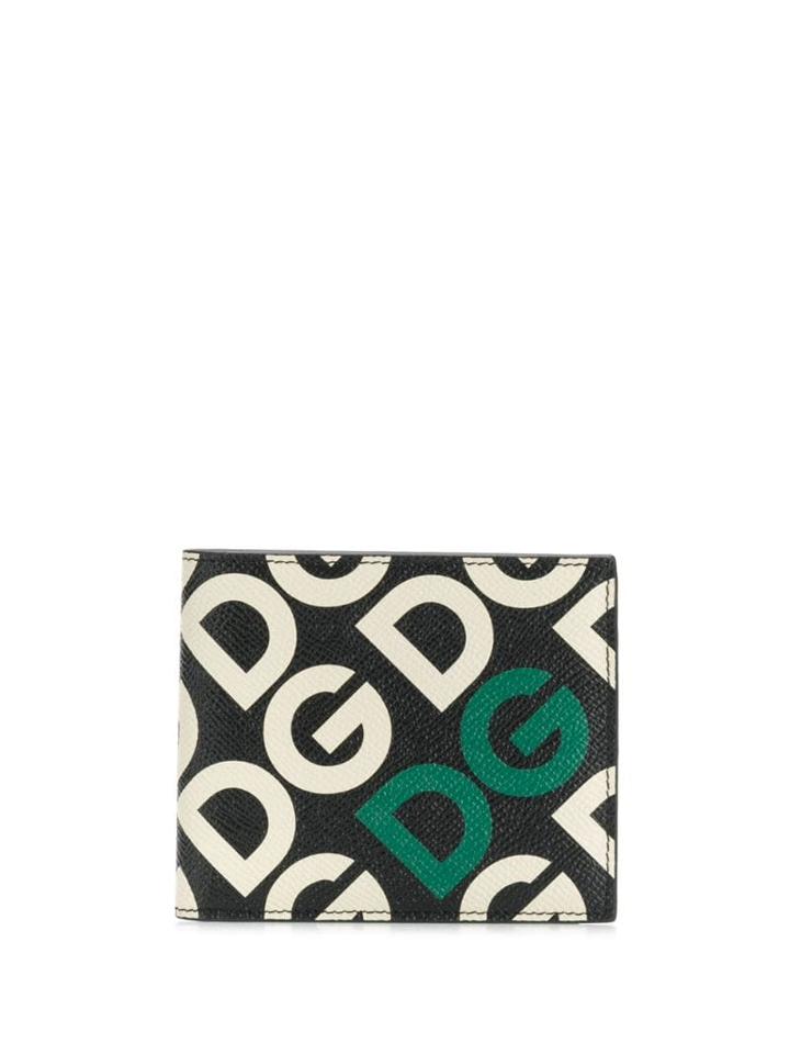 Dolce & Gabbana Monogram Print Billfold Wallet - Neutrals