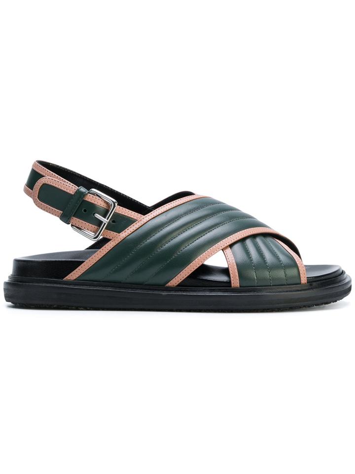 Marni Fussbett Sandals - Green