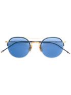 Thom Browne Round Framed Sunglasses, Adult Unisex, Blue, Metal (other)