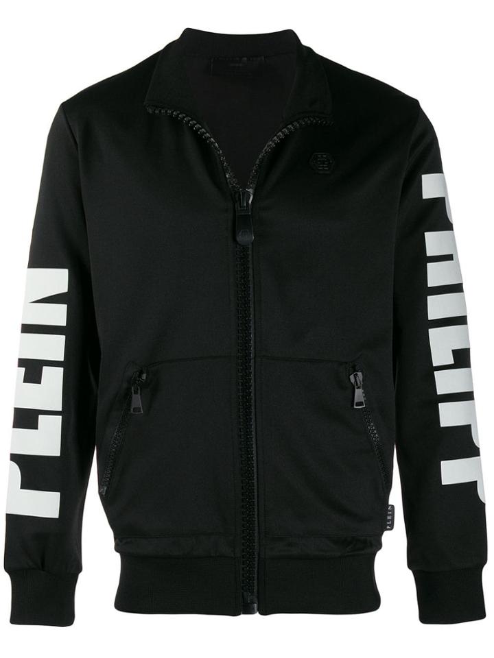 Philipp Plein Logo Print Jogging Jacket - Black