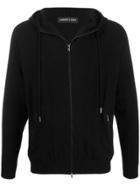 Lamberto Losani Slim-fit Zip-up Hoodie - Black