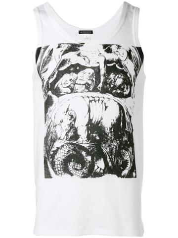 Ann Demeulemeester Abstract Print Tank Top - White